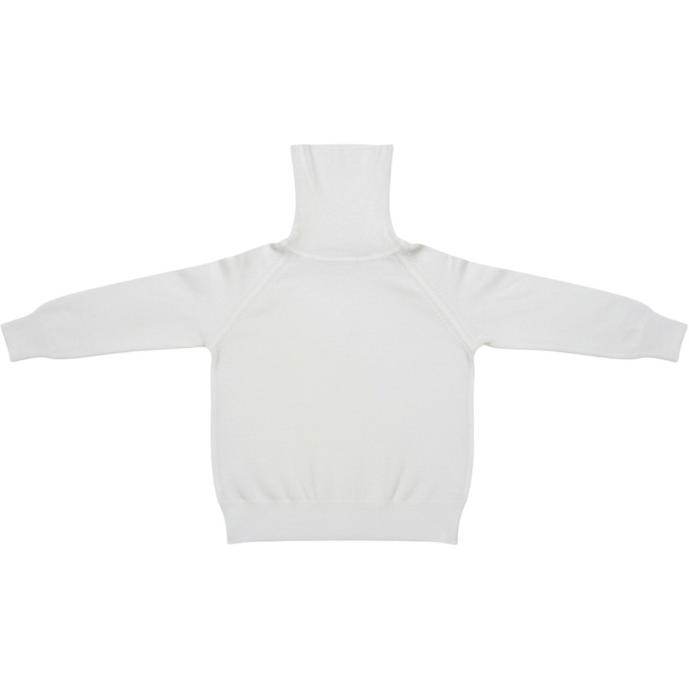 Piccolini Turtleneck Sweater Kids White Vintage Italy Orlon Acrylic Knit
